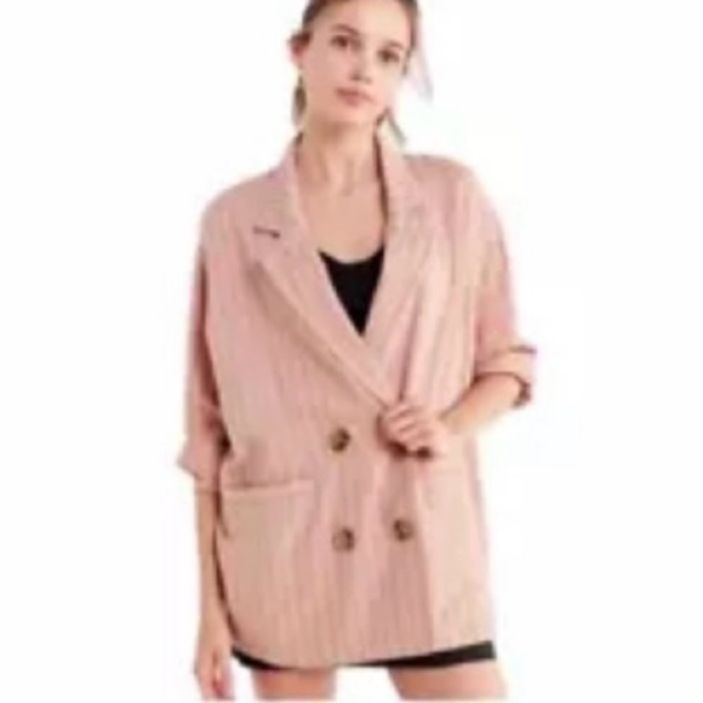 Urban Outfitters Double Breasted 90’s Orange Retro Relaxed Blazer Women’s XS